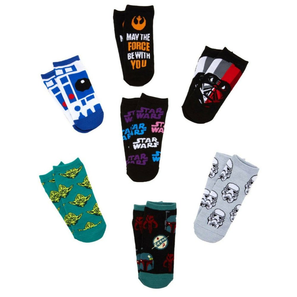 STAR WARS 7 Days Of Socks PACK Yoda Darth Vader